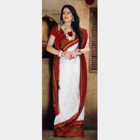 Kaajal’s Dhupian printed silk Sharee